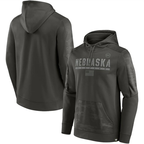 Nebraska Cornhuskers Olive OHT Military Appreciation Guardian Pullover Hoodie